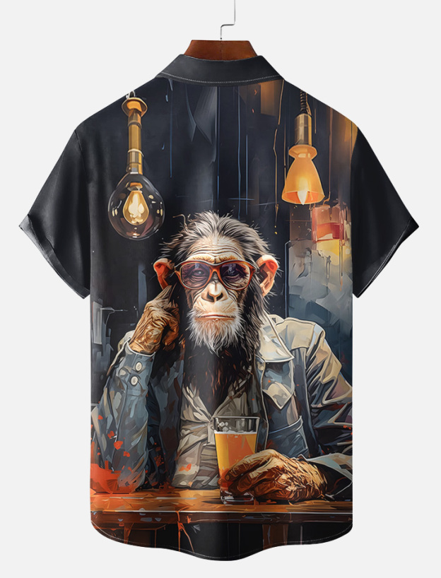 Animal Graphic Short Sleeve Shirt