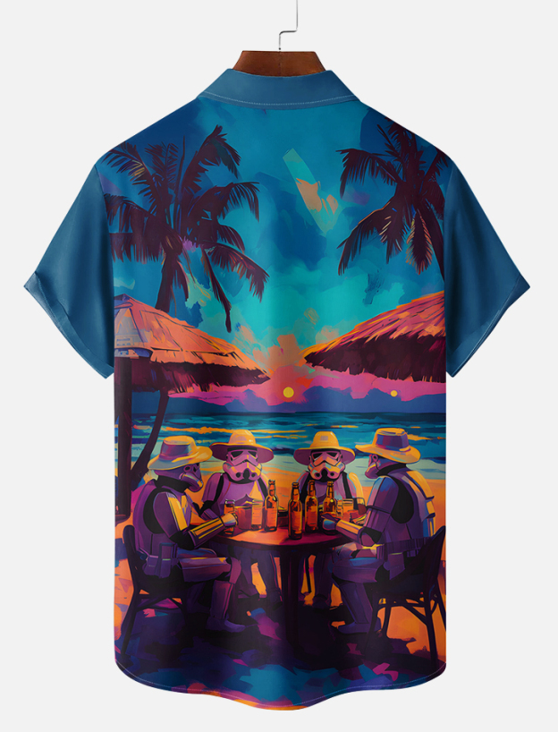 Men's Classic Movie Graphic Short Sleeve Shirt