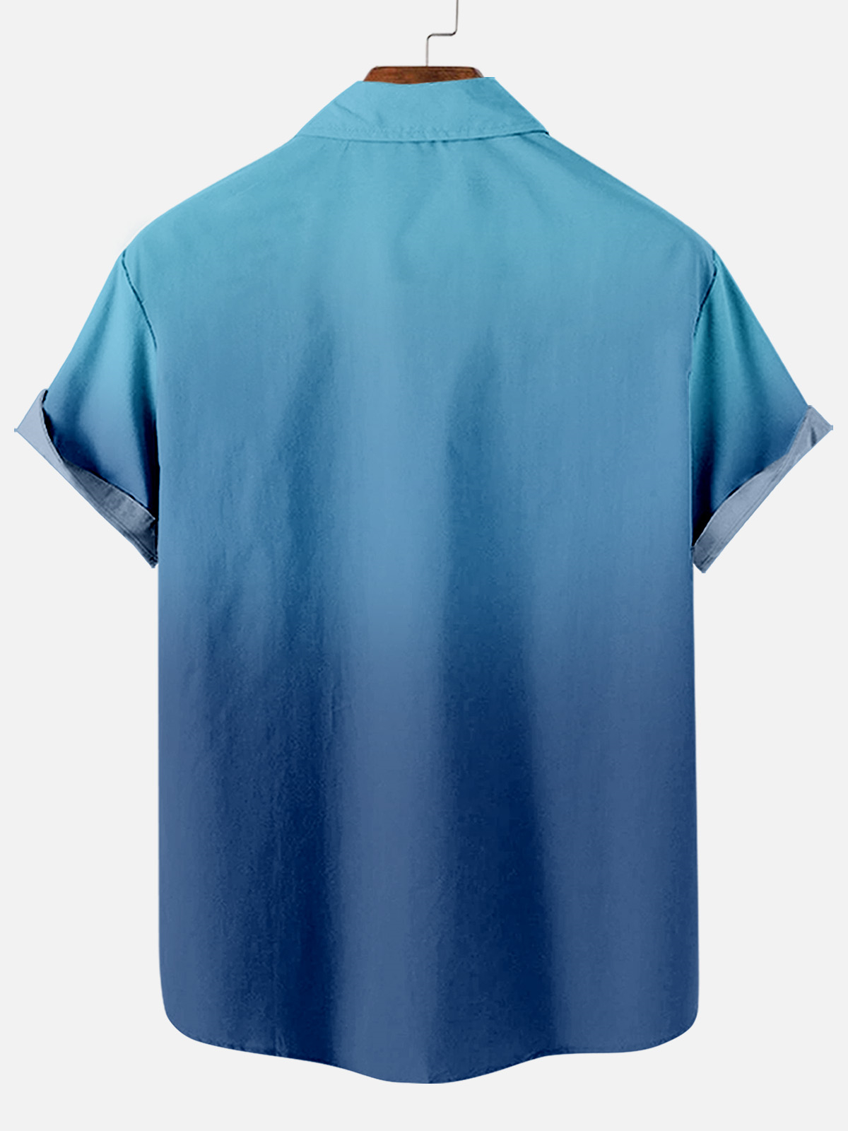 Men's Casual Contrast Color Short Sleeve Shirt