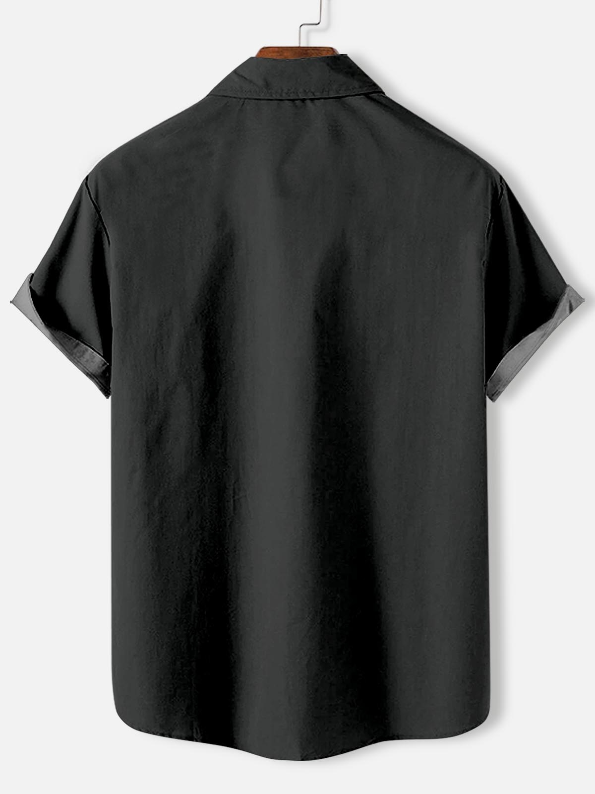 Men's retro illustration short sleeve shirt