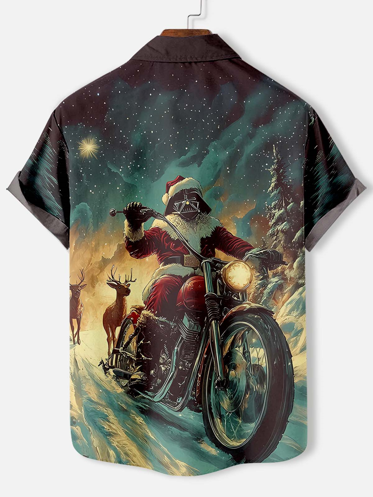 Men's Classic Movie Christmas Graphic Short Sleeve Shirt