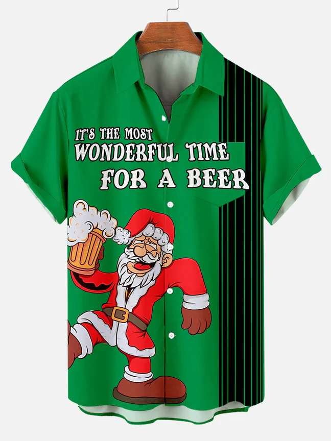Men's Christmas Funny Graphic Short Sleeve Shirt