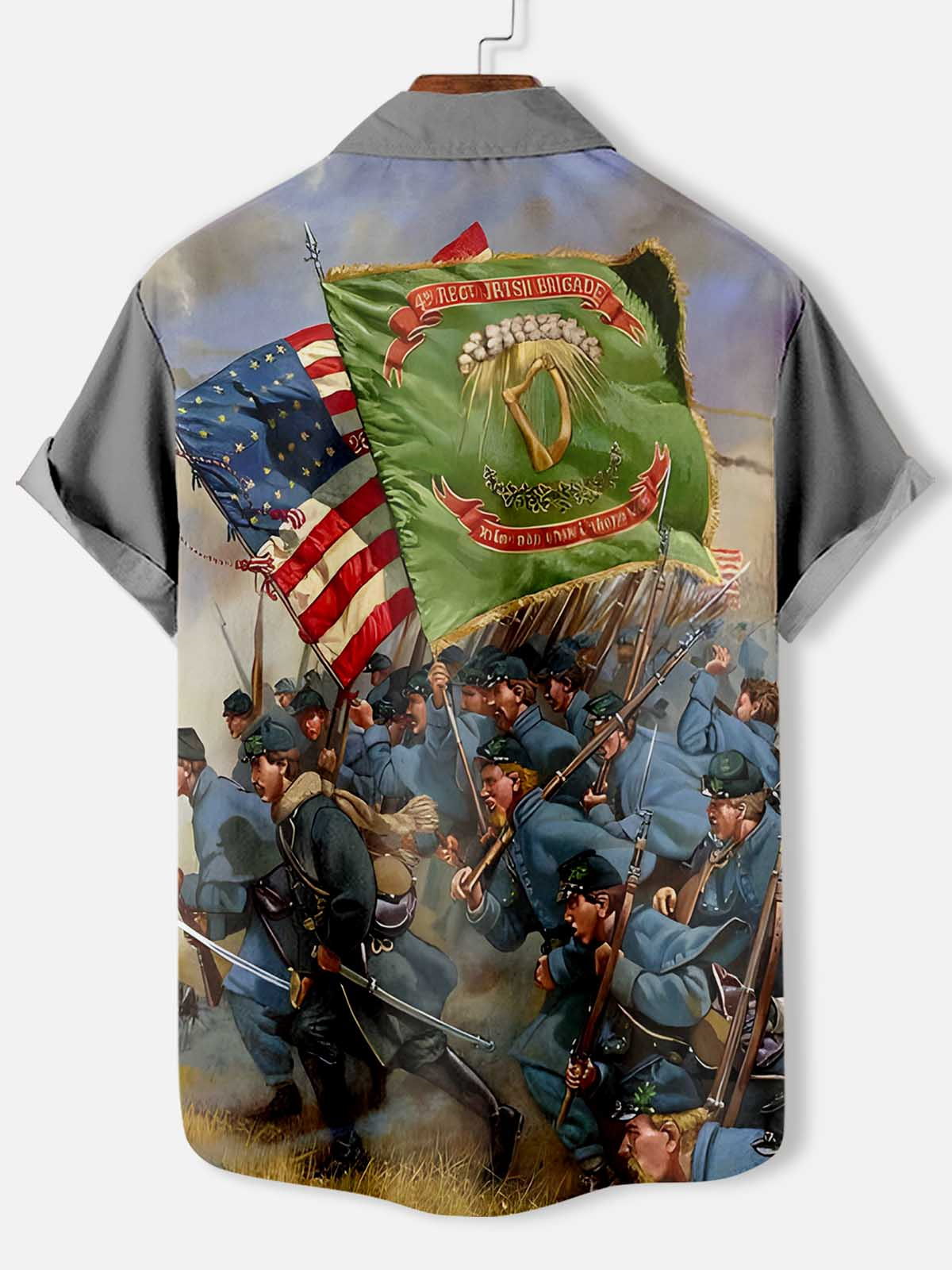 Men's Historical War Illustrated Short Sleeve Shirt
