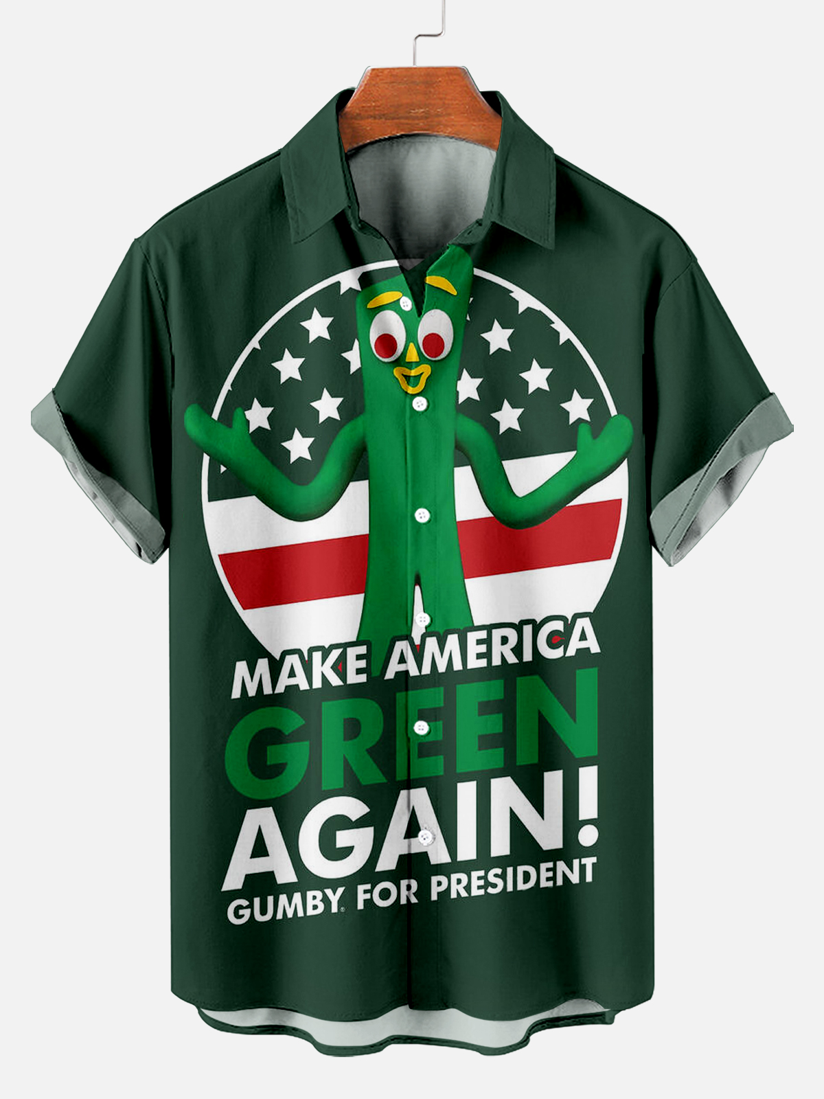Classic Cartoon pattern short sleeved shirt