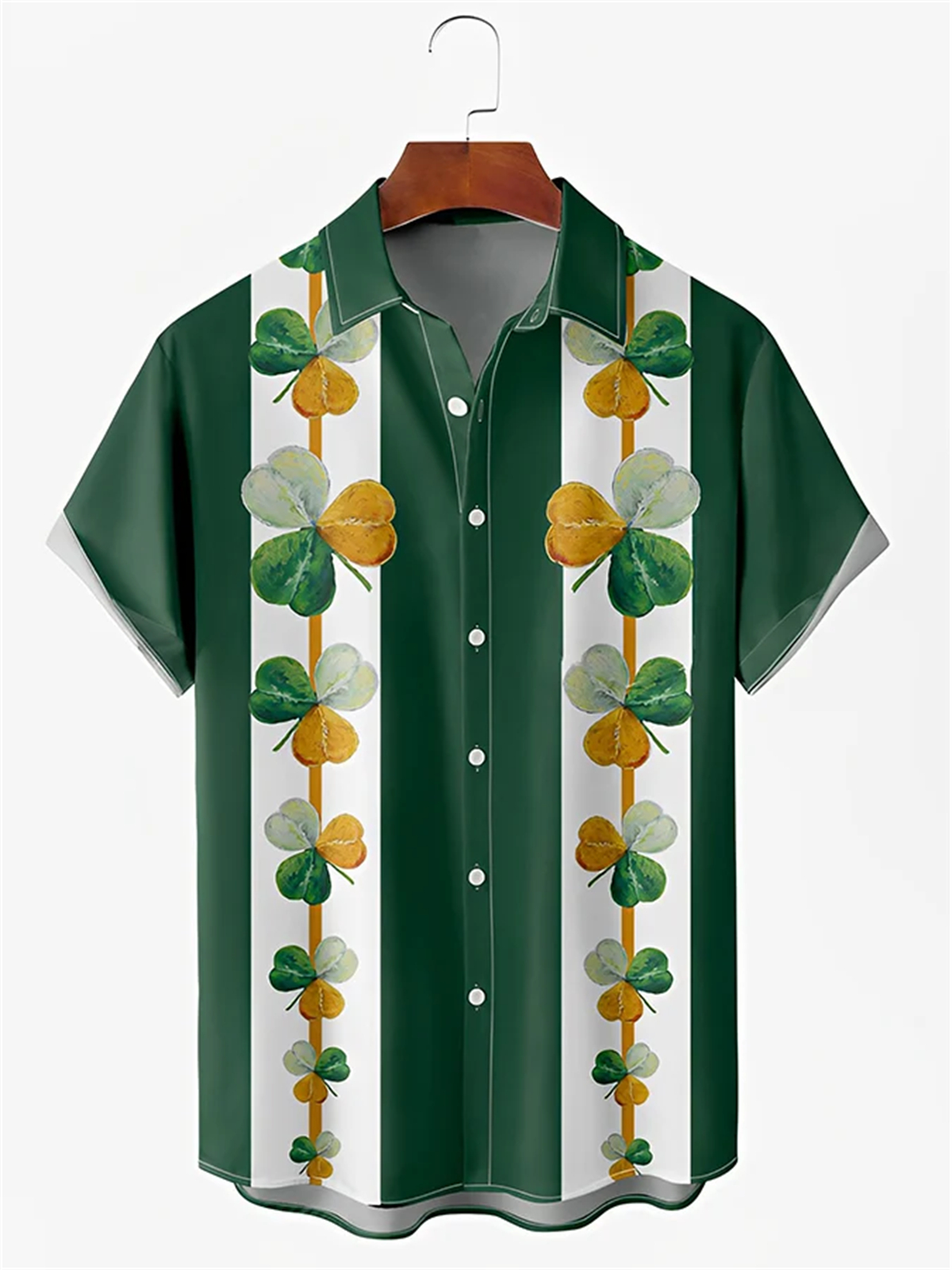 Men's Clover Patrick Holiday Printed Bowling Pocket Shirt