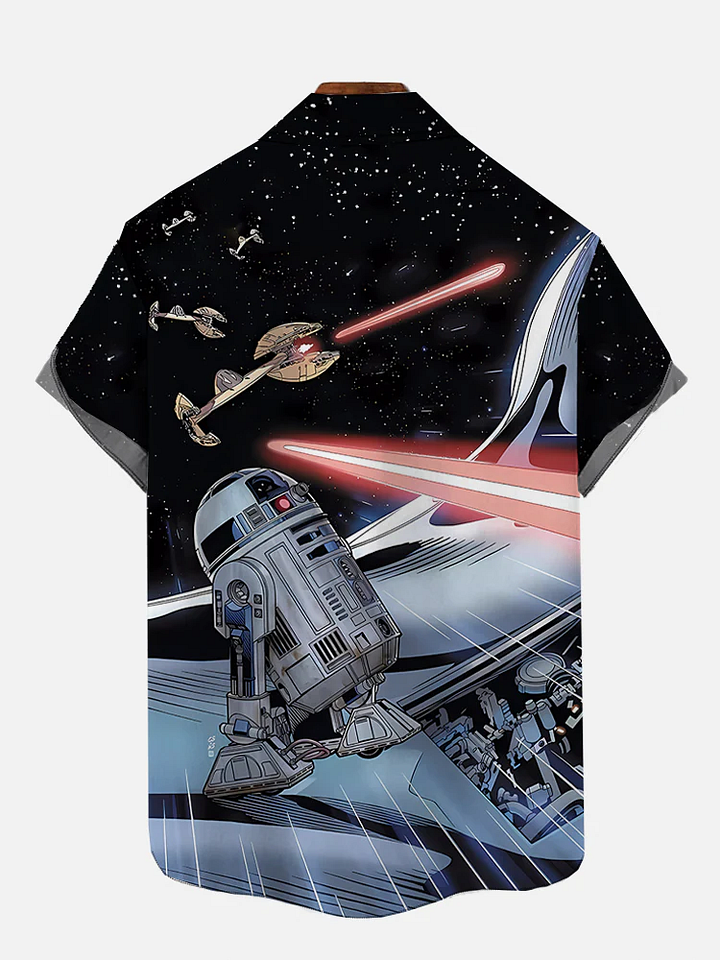 space combat graphic short sleeve shirt