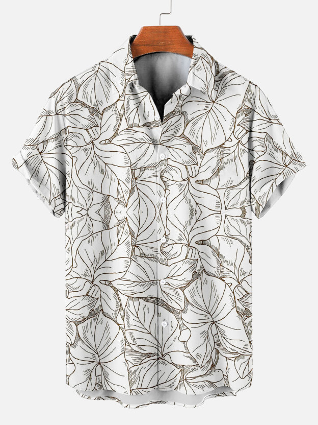 Men's Short Refreshing elegant hawaii Sleeve Shirt