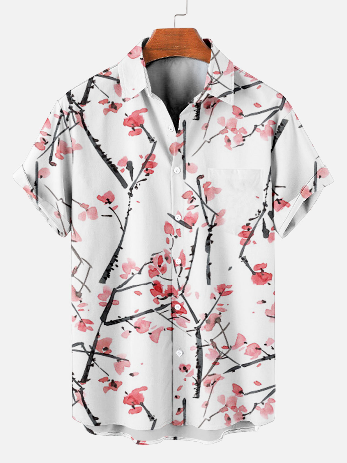 Men's Short Refreshing elegant hawaii Sleeve Shirt 