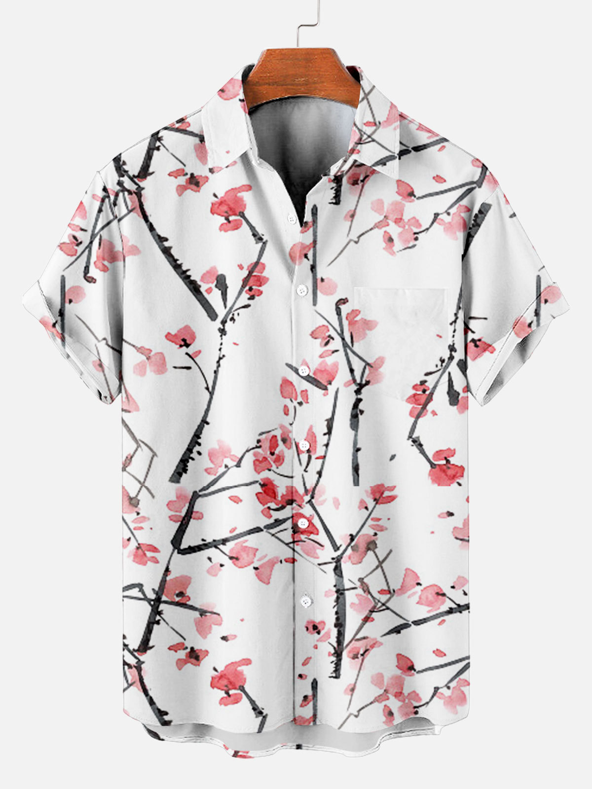 Men's Short Refreshing elegant hawaii Sleeve Shirt