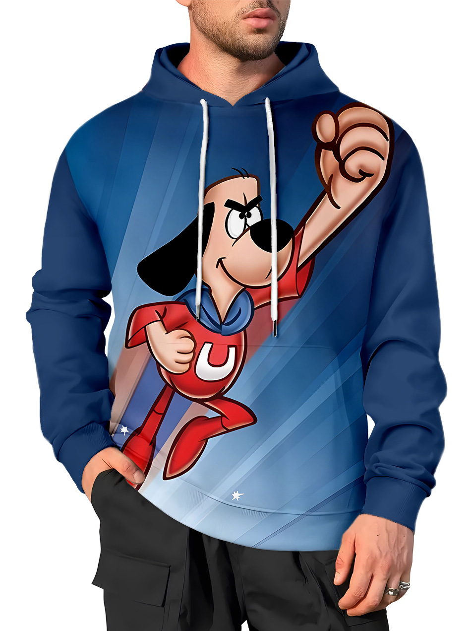 Men's Casual Art Cartoon Graphic Hoodie