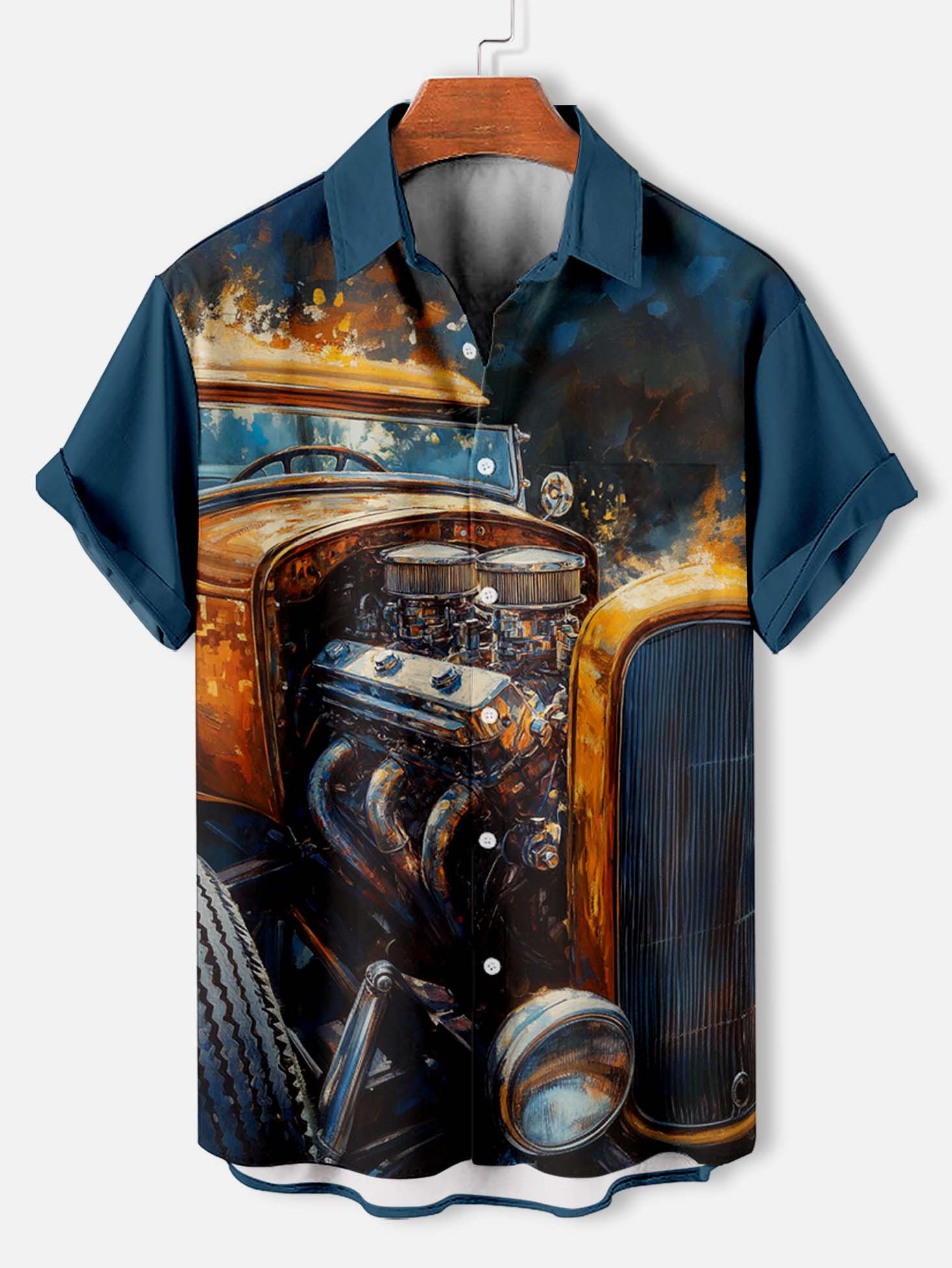 Men's Mechanical Parts Graphic Short Sleeve Shirt