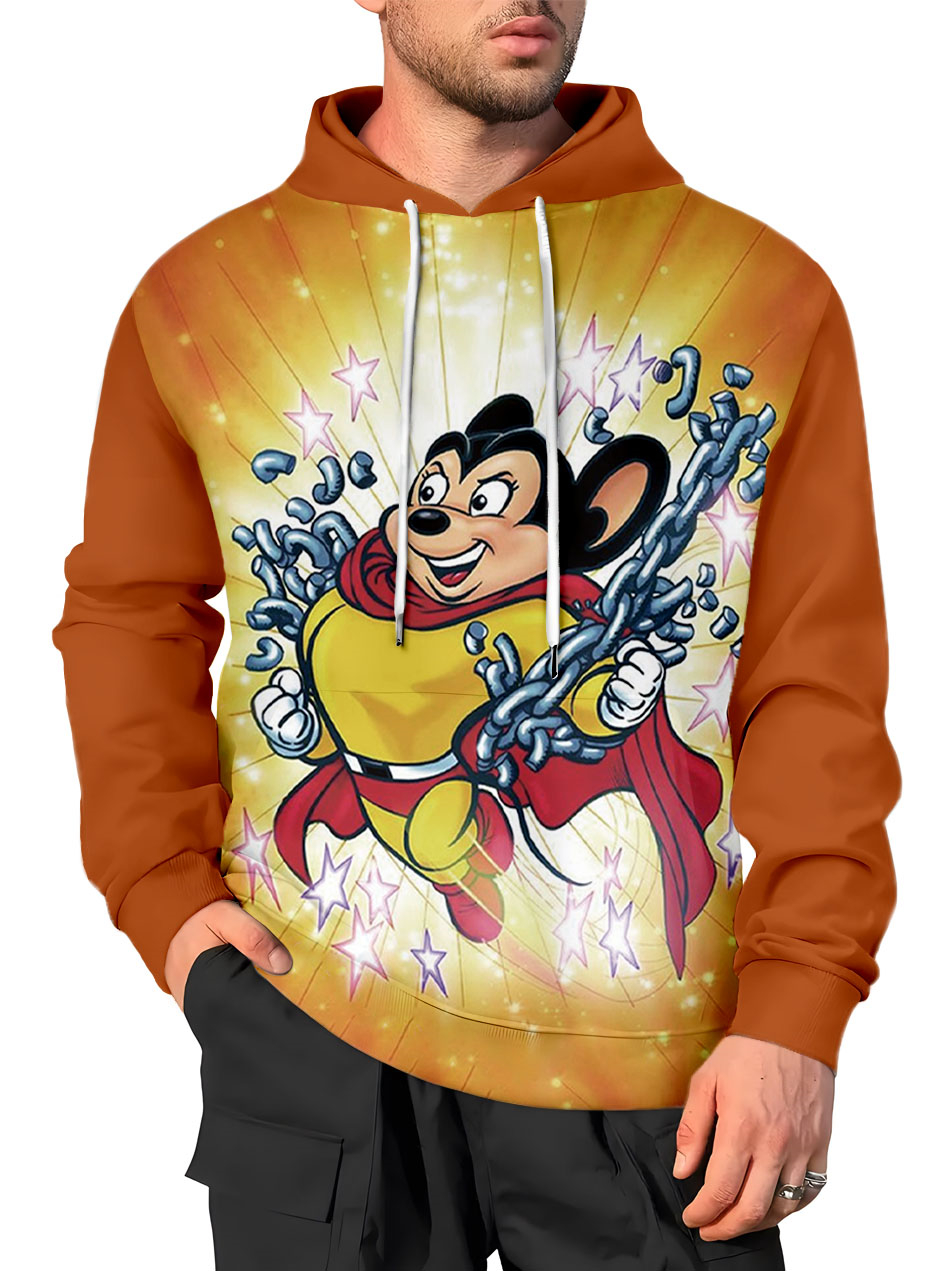 Men's Casual Art Cartoon Graphic Hoodie