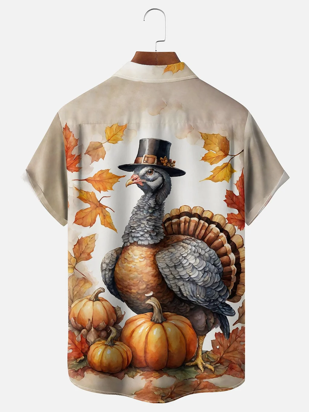 Men's Comfort Thanksgiving Turkey Print Shirt