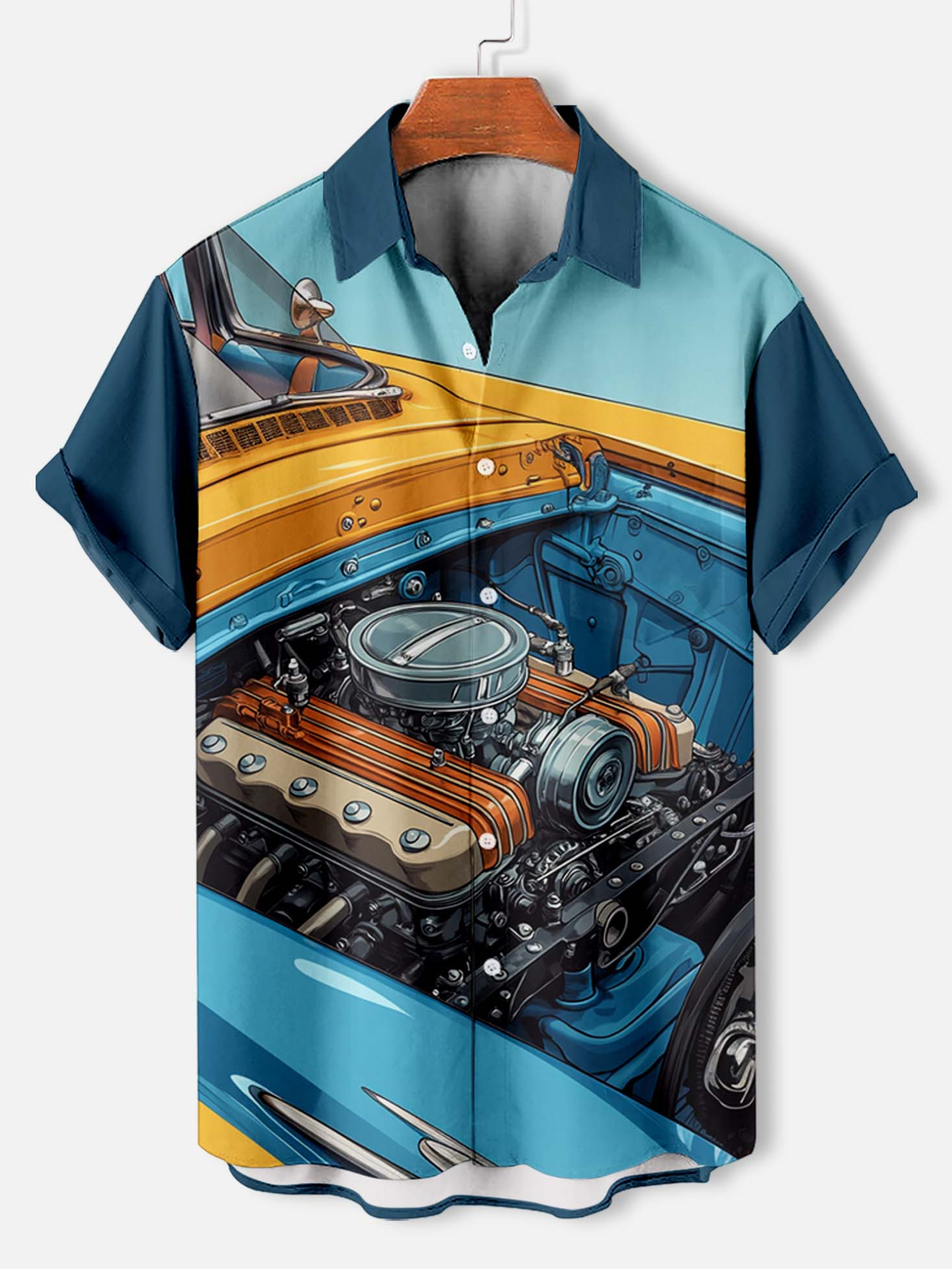 Men's Mechanical Parts Graphic Short Sleeve Shirt