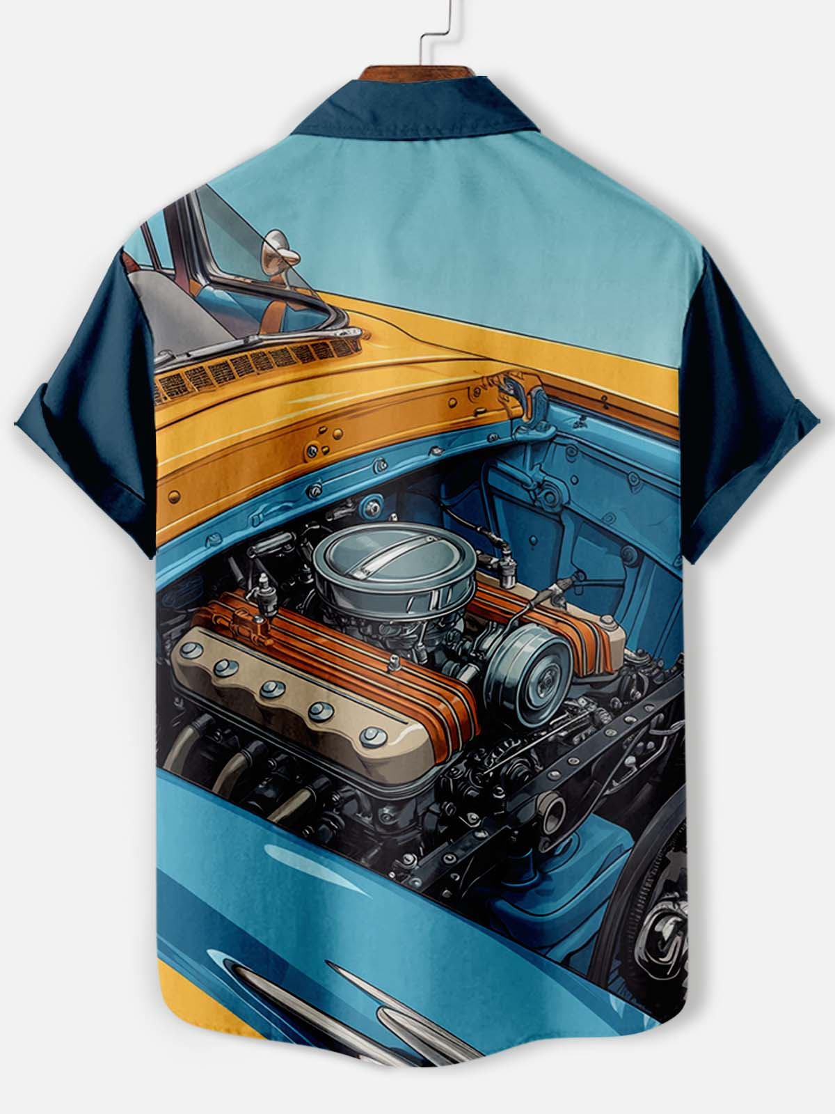 Men's Mechanical Parts Graphic Short Sleeve Shirt
