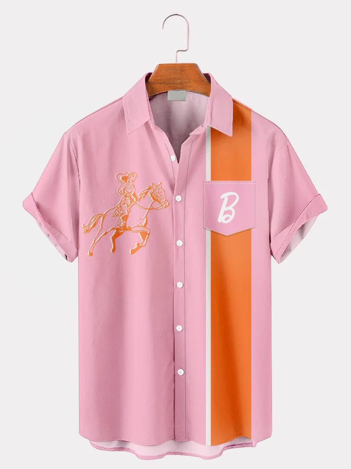 Men's Short Refreshing elegant hawaii Sleeve Shirt