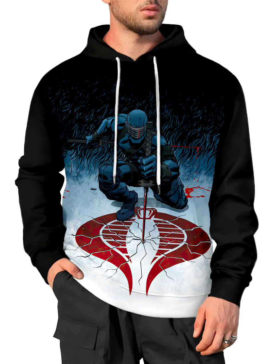 Men's Casual Art Cartoon Graphic Hoodie