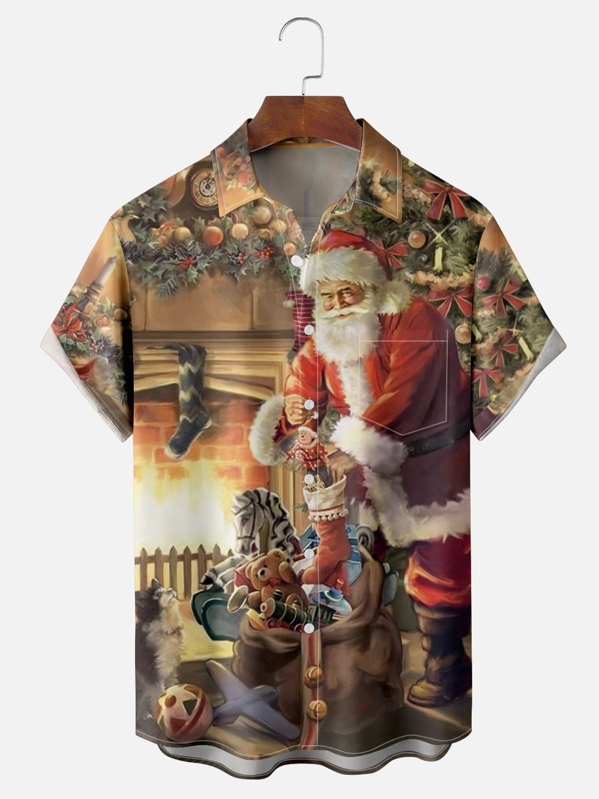 Men's Christmas Graphic Short Sleeve Shirt