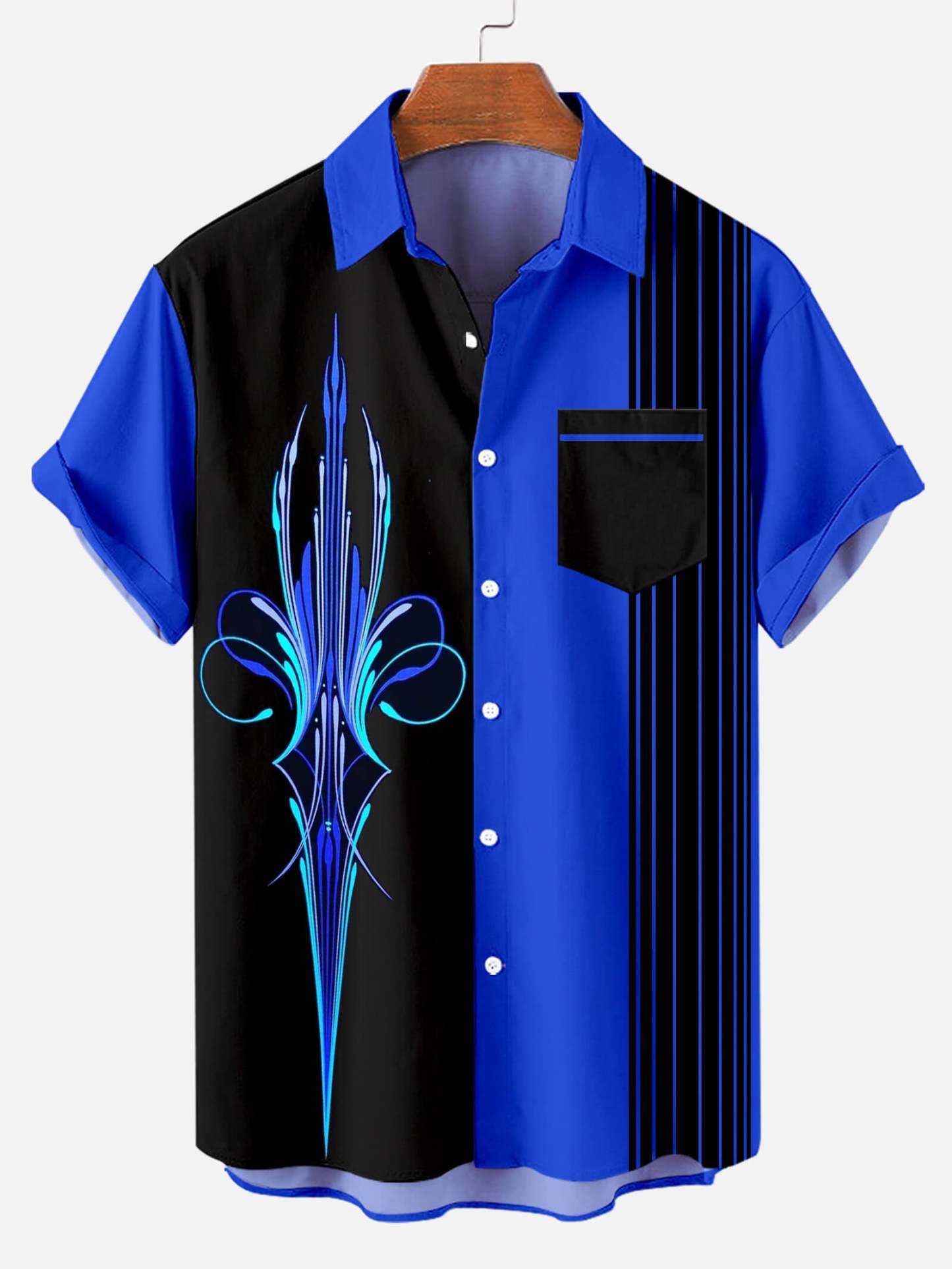 Men's Nostalgic Anime Character Retro Car Short Sleeve Shirt