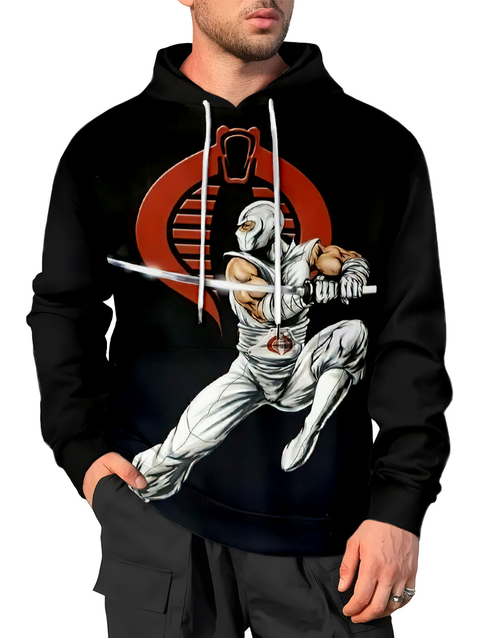 Men's Casual Art Cartoon Graphic Hoodie