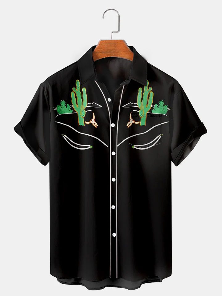 Men's Short Refreshing elegant hawaii Sleeve Shirt