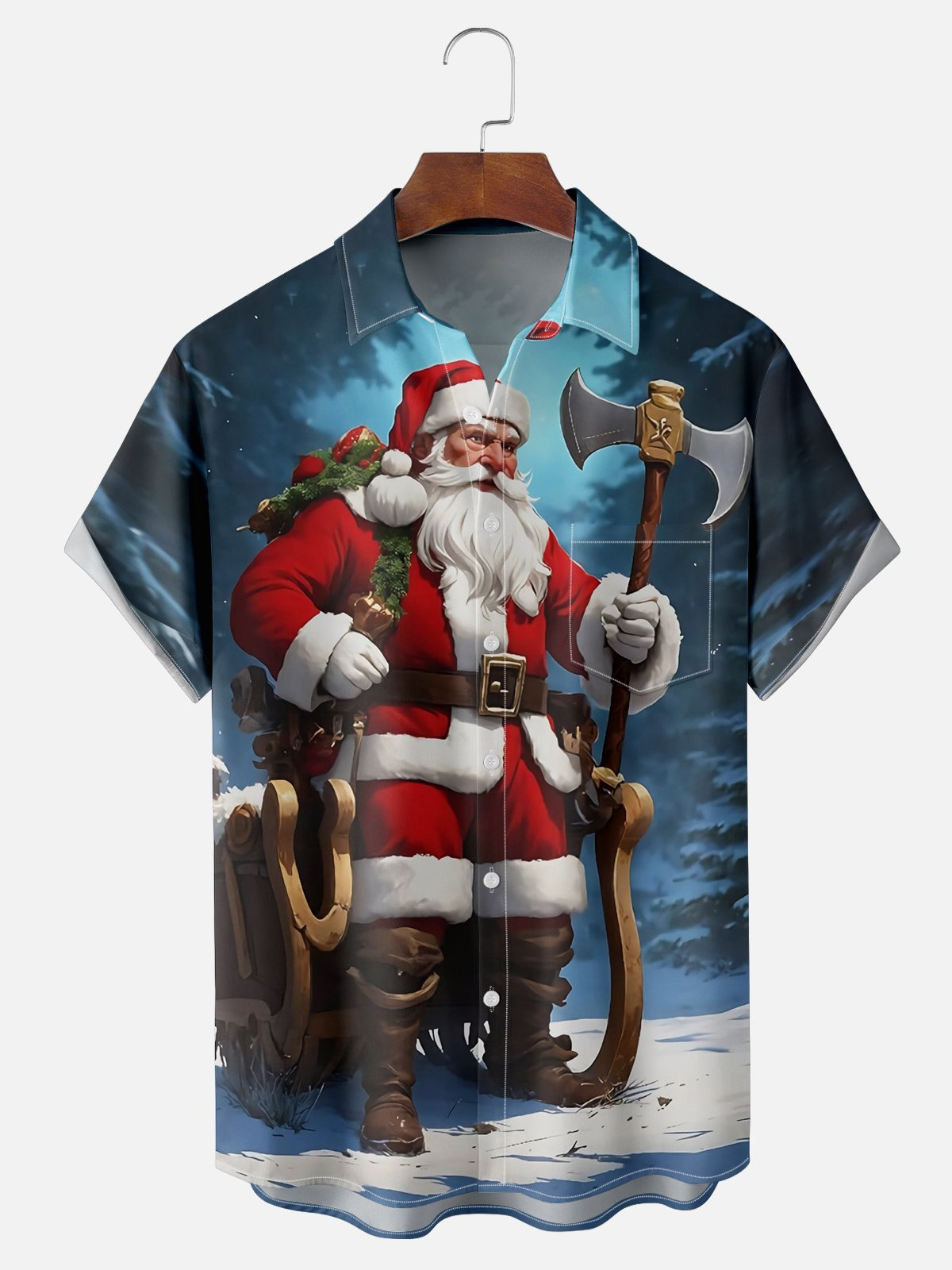 Men's Christmas Graphic Short Sleeve Shirt