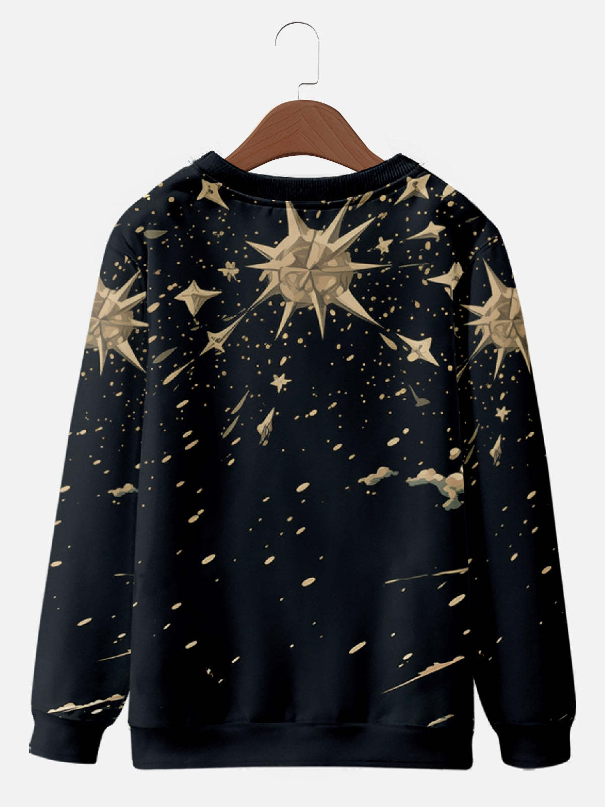 Vintage-Look Santa on a Motorcycle Merry Christmas Sweatshirt