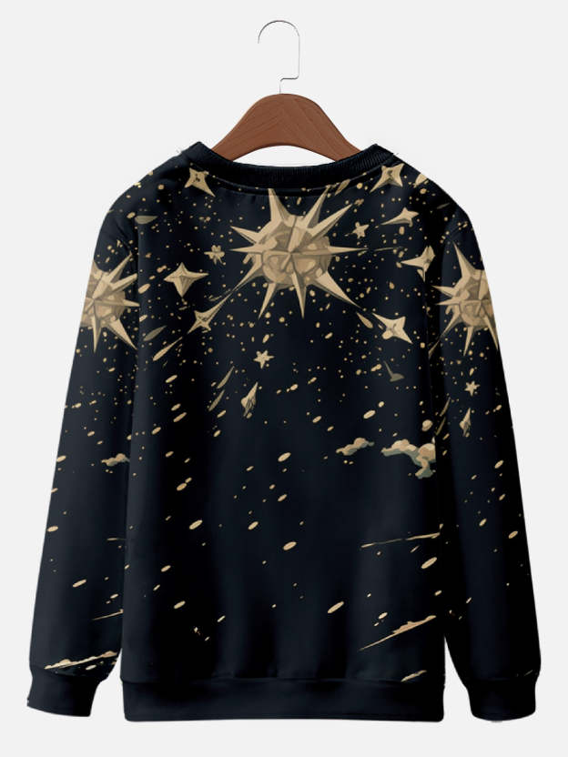 Vintage-Look Santa on a Motorcycle Merry Christmas Sweatshirt