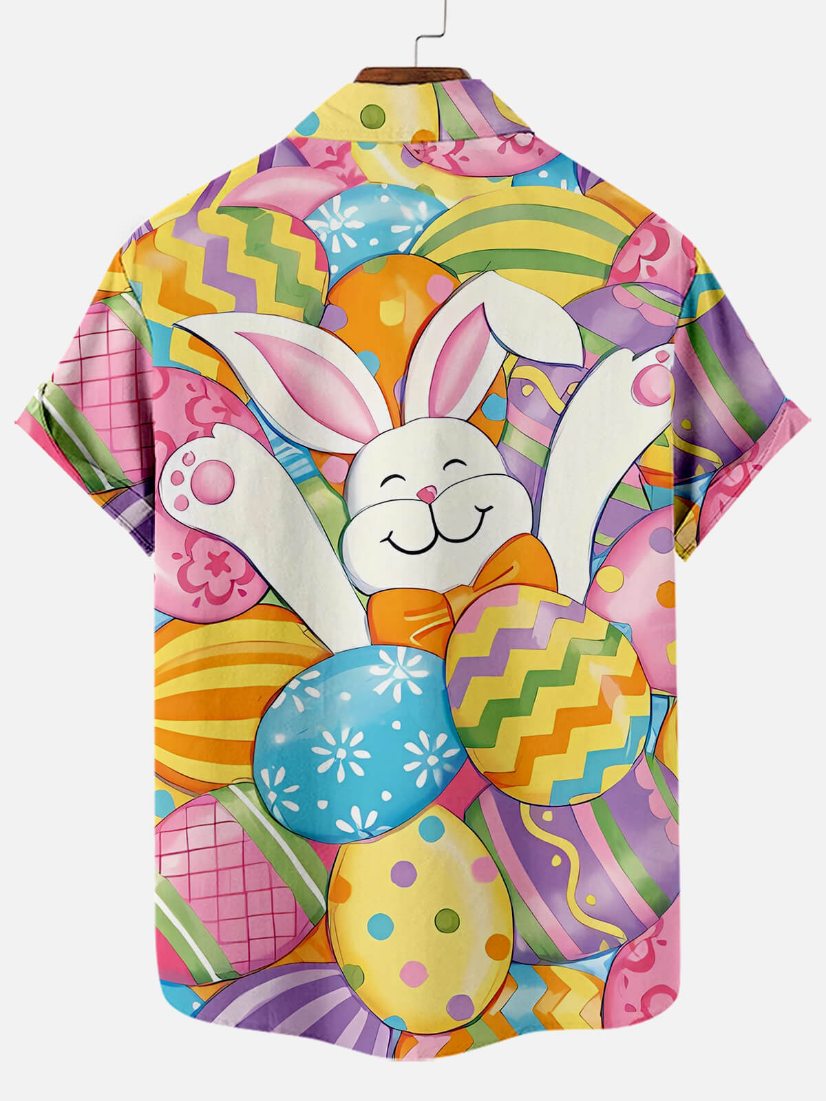 Easter Bunny Egg Fun Cute Colorful Men's Short Sleeve Shirt