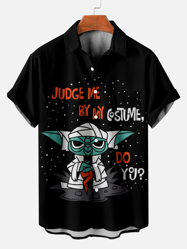 [Copy]Men's Vintage Witch Oil Painting Art Halloween Short Sleeve Shirt