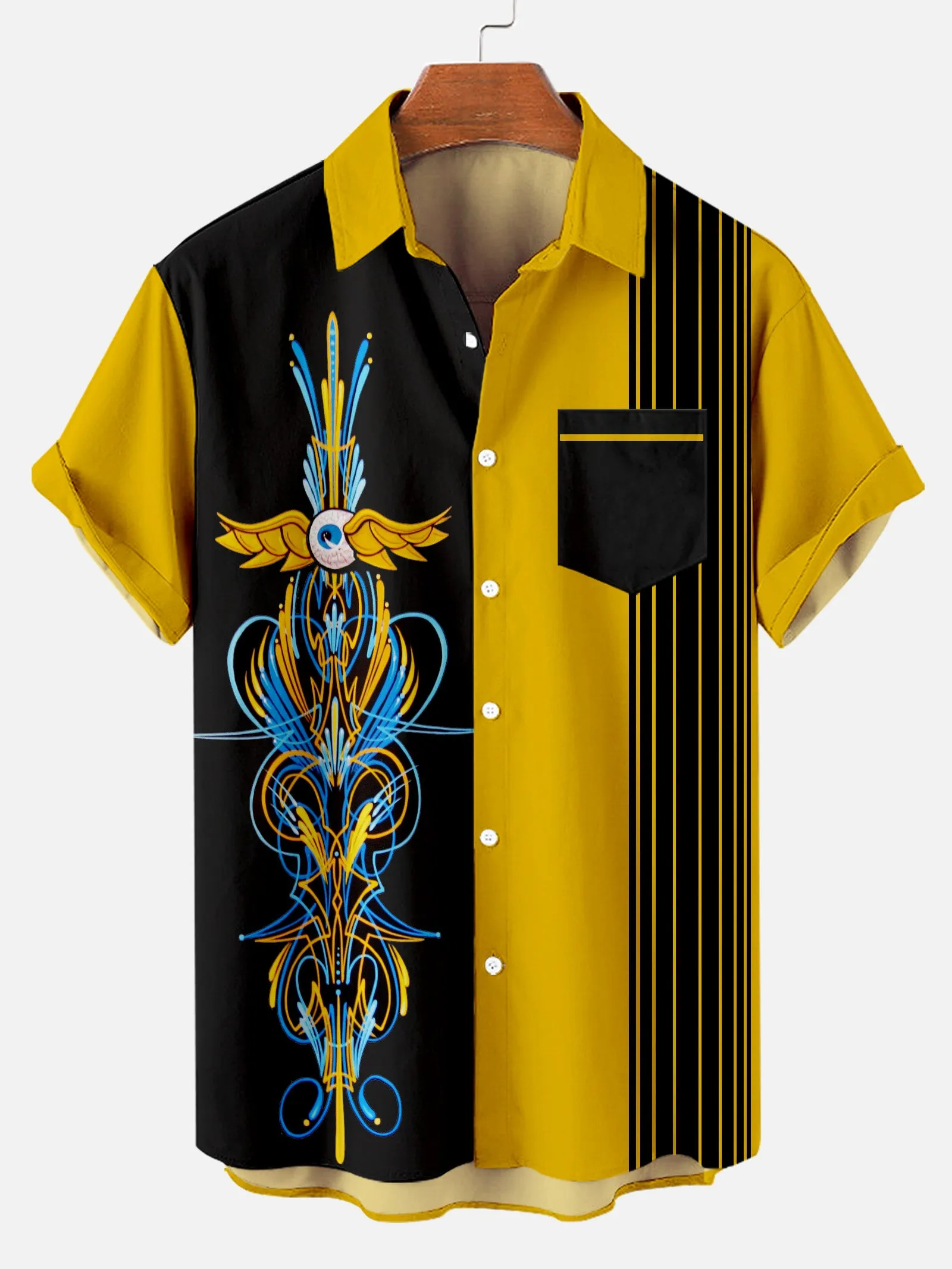 Men's Classic Recreational Retro Car Short Sleeve Shirt