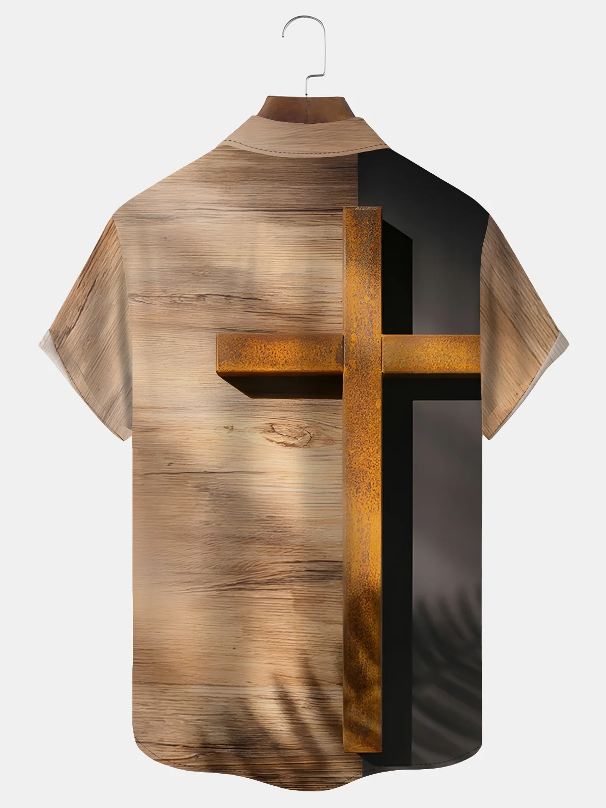 Men's Easter Retro Cross Bowling Ball Print Holiday Shirt