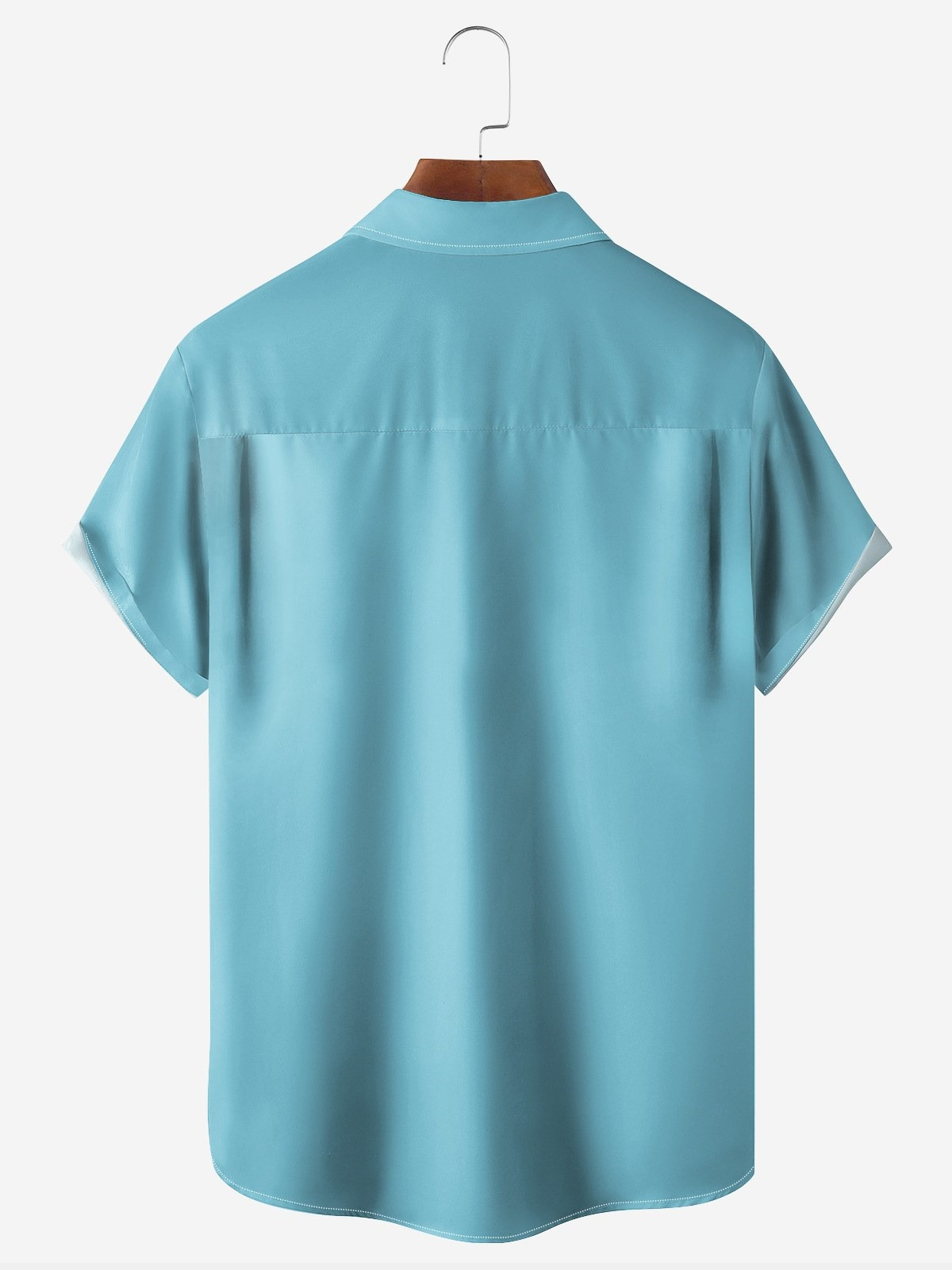 Leisure Cocktail Print Lapel Neck Short Sleeve Shirt