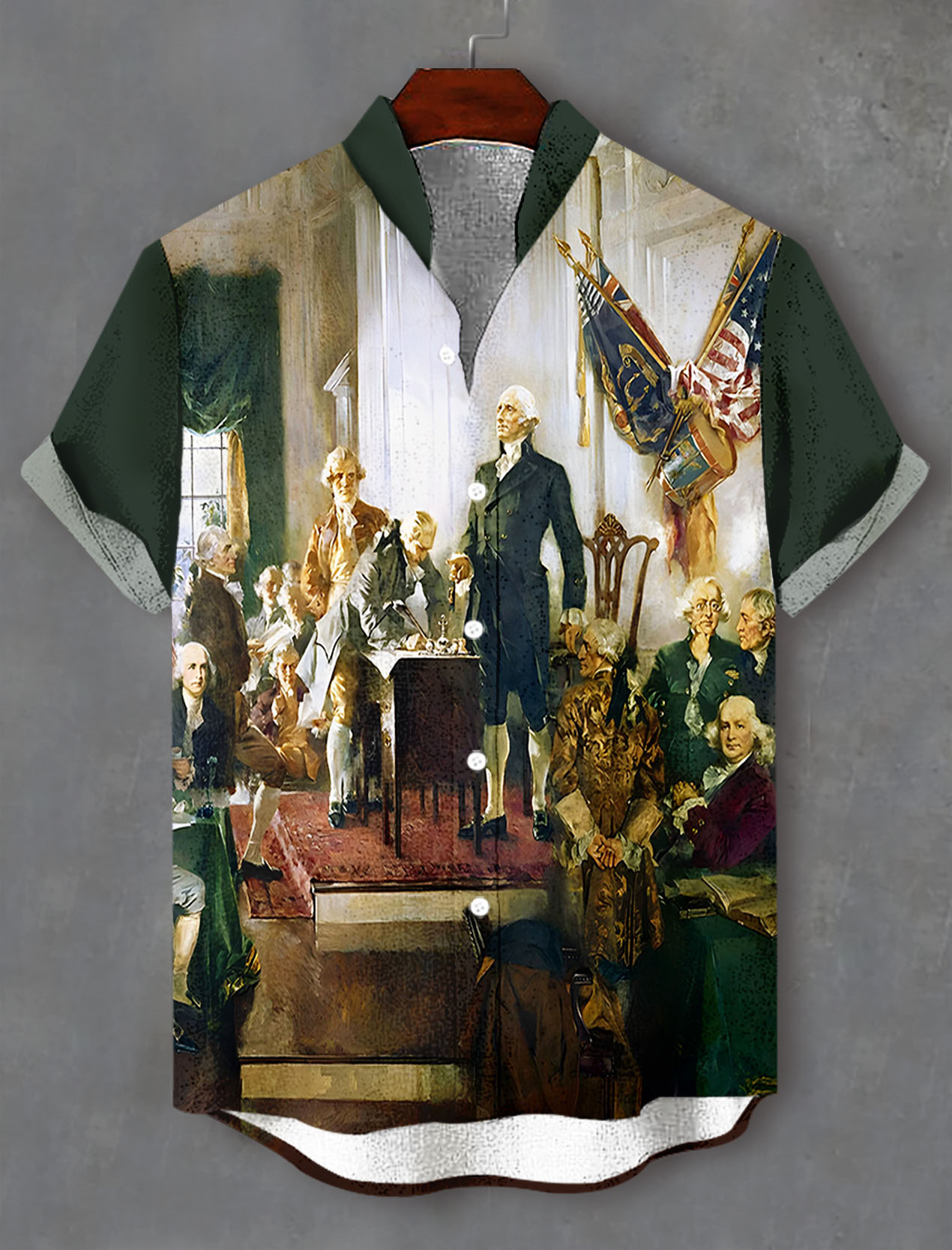 Men's American Revolutionary War Illustration short sleeve shirt