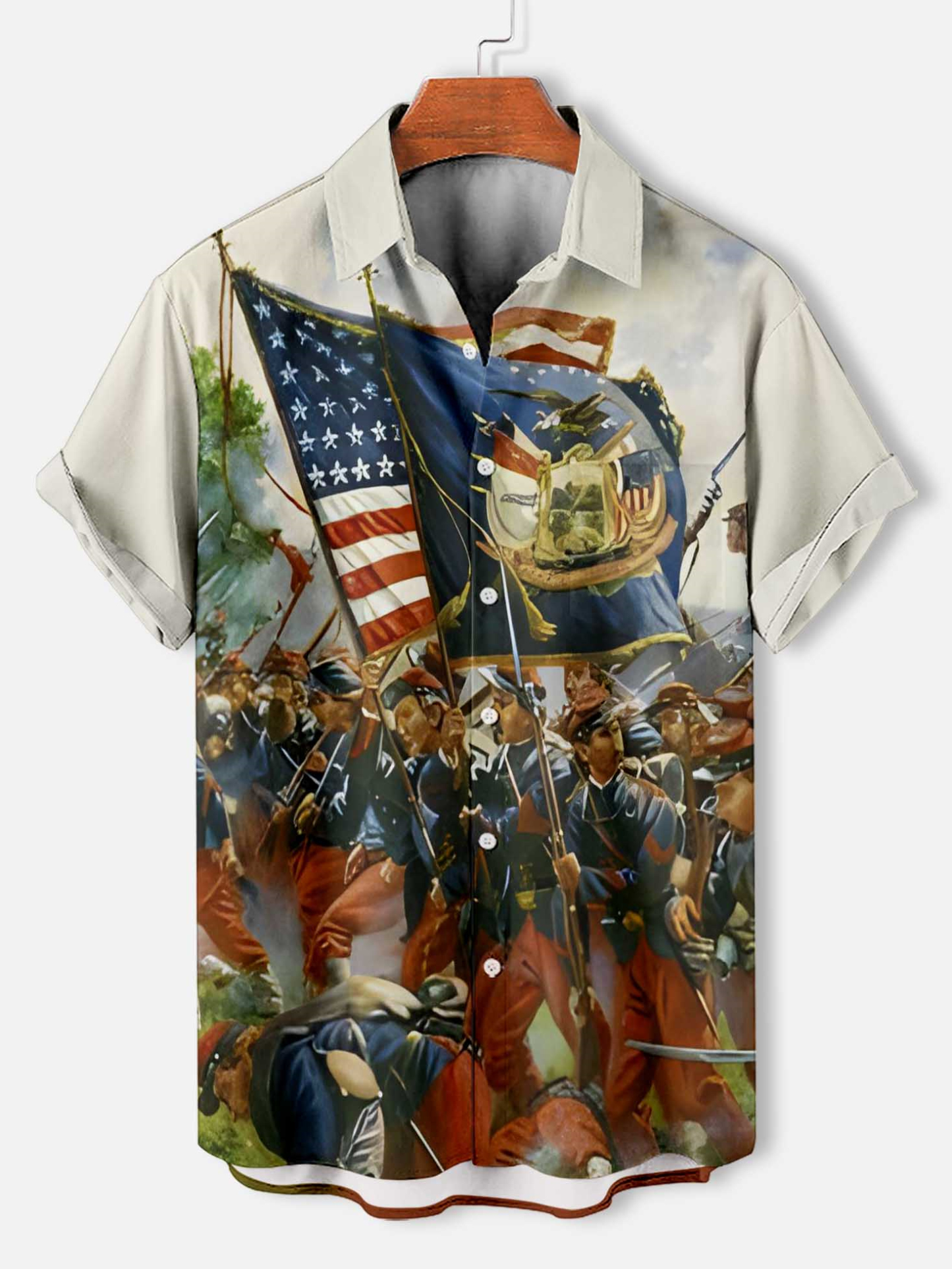 Men's Historical War Illustrated Short Sleeve Shirt