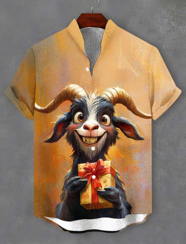 Men's Fun Cartoon Graphic Short Sleeve Shirt