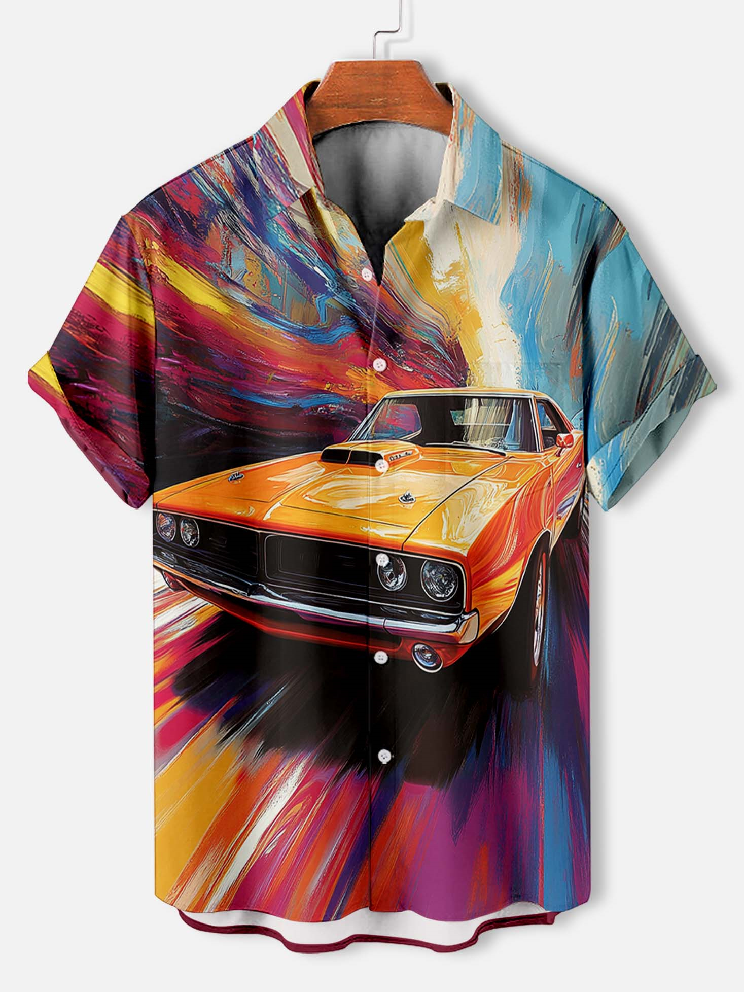 Men's Car Graphic Short Sleeve Shirt