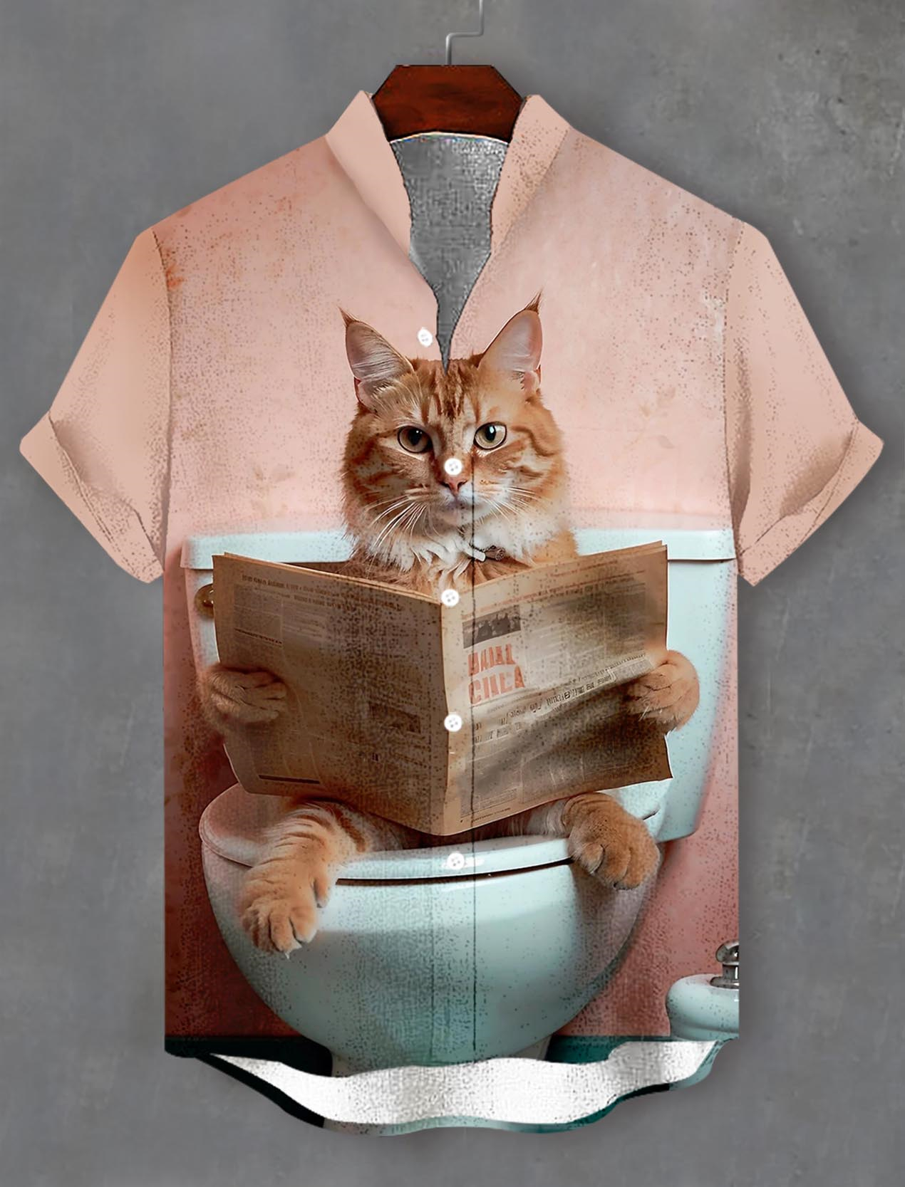 Men's Fun Animal Graphic Short Sleeve Shirt