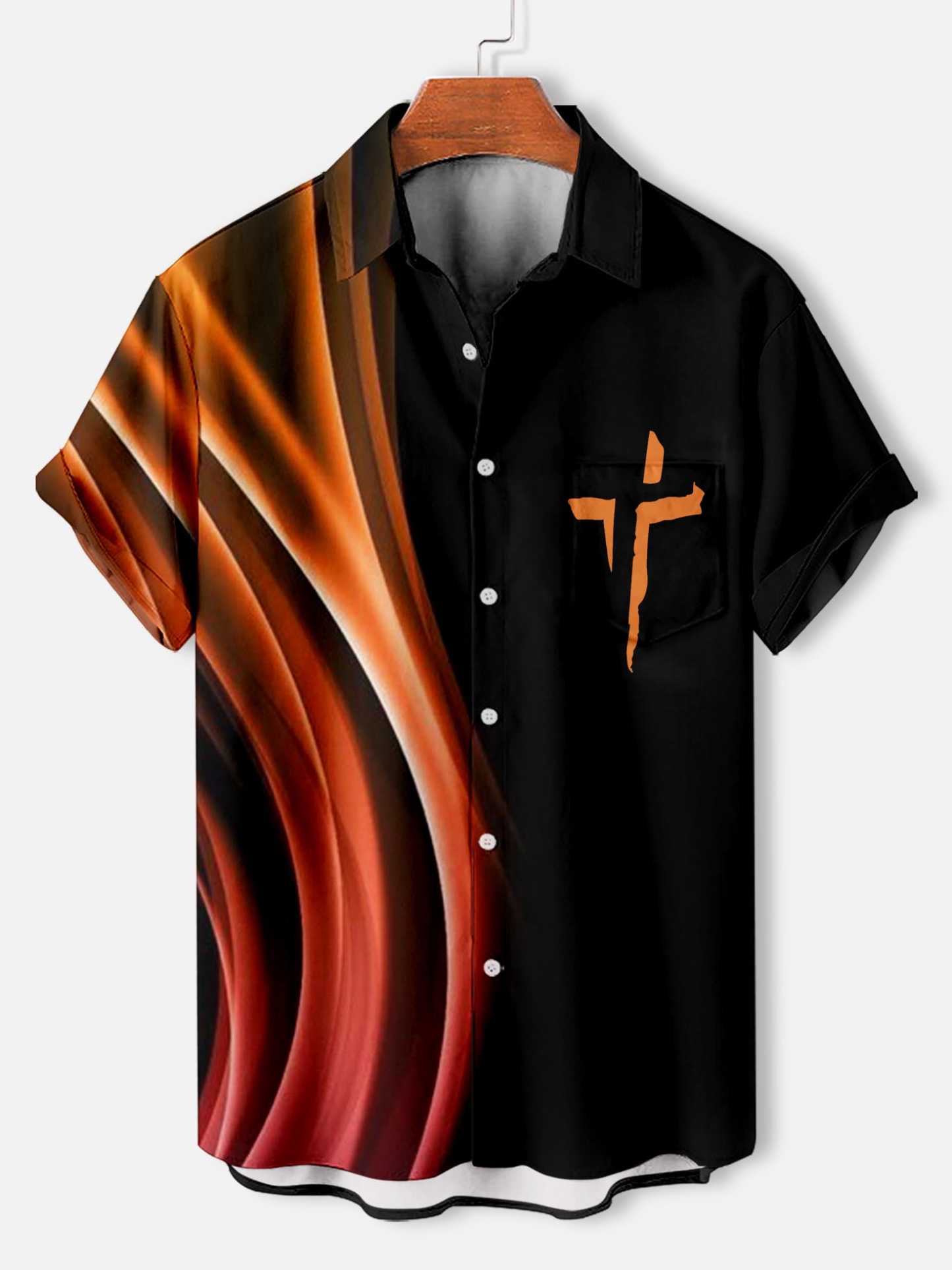 Men's faith-themed short-sleeved shirt