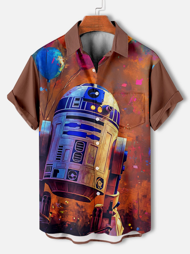 Men's Classic Movie Graphic Short Sleeve Shirt