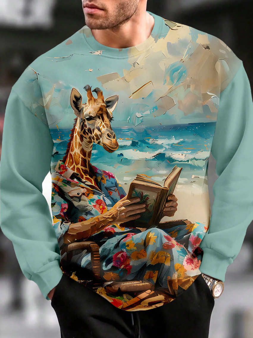 Men's Casual Classic Movie Graphic Long Sleeve Sweater