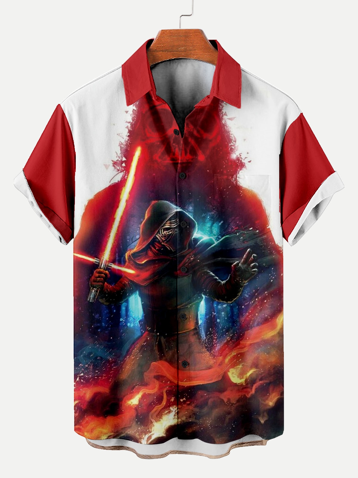  Classic Movie pattern short sleeved shirt