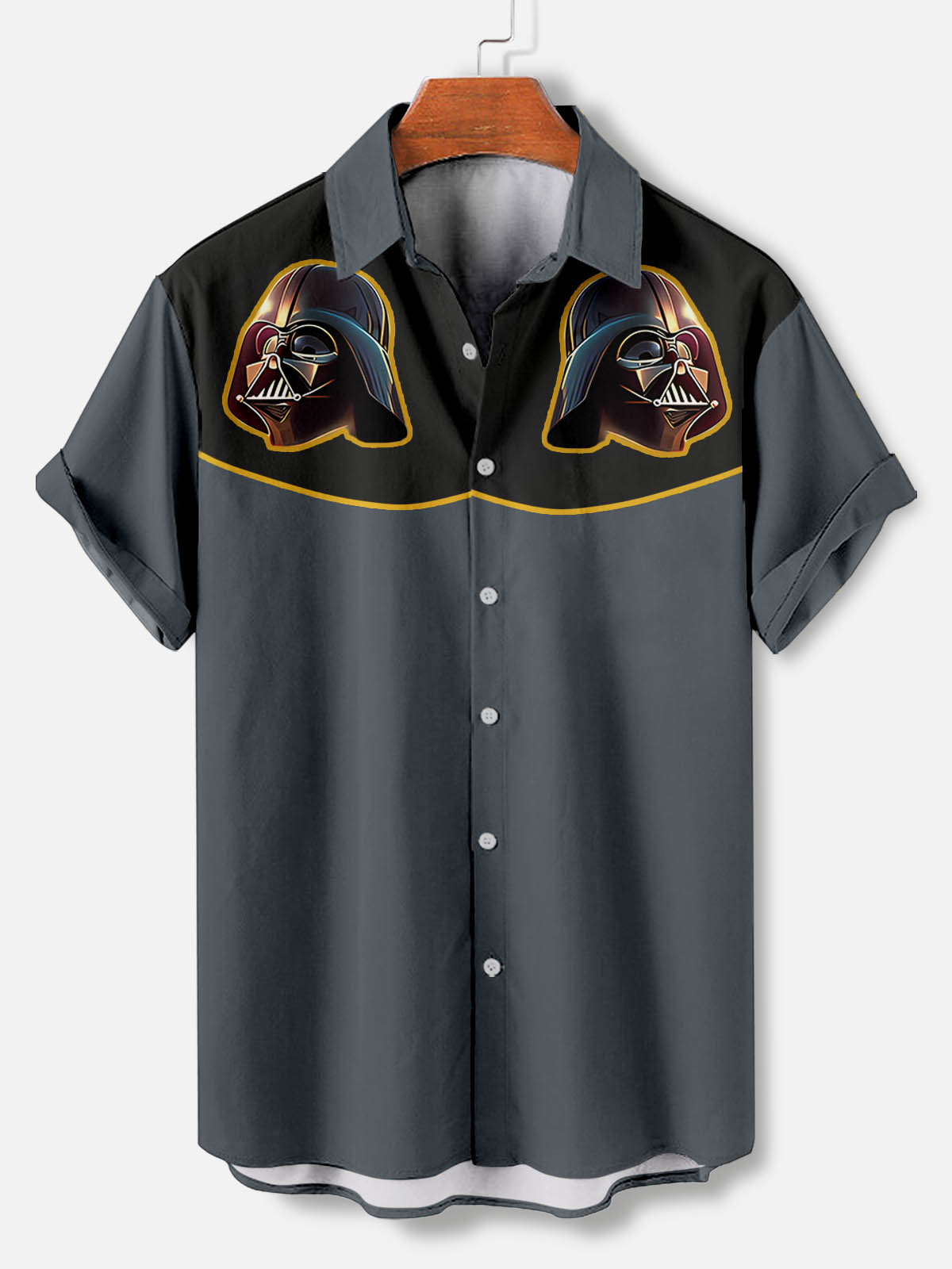 Men's Retro Art Cartoon Graphic Short Sleeve Shirt