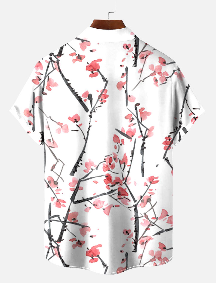 Men's Short Refreshing elegant hawaii Sleeve Shirt 