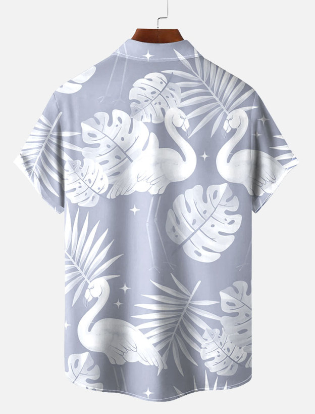 Men's Short Refreshing elegant hawaii Sleeve Shirt 