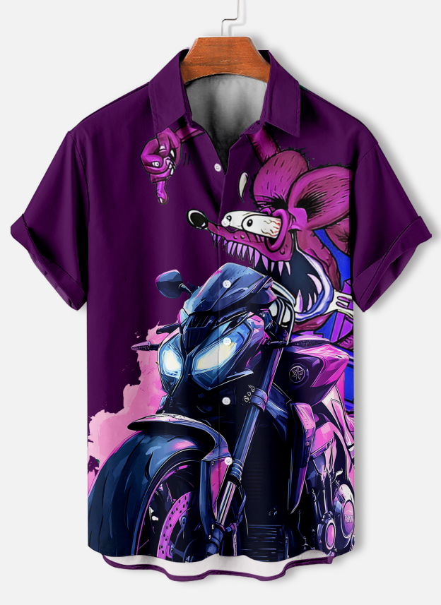 Men's Short Refreshing elegant hawaii Sleeve Shirt