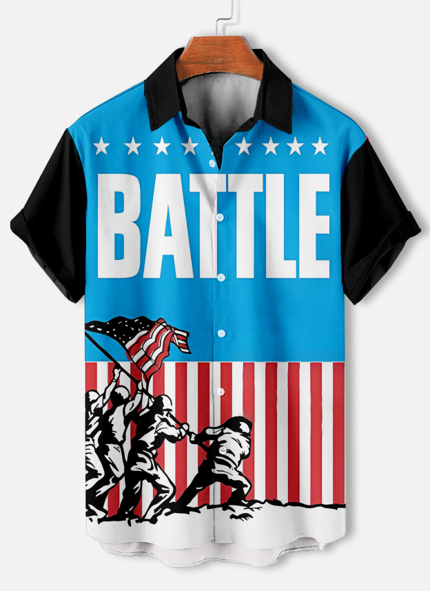 Men's Short Refreshing elegant hawaii Sleeve Shirt