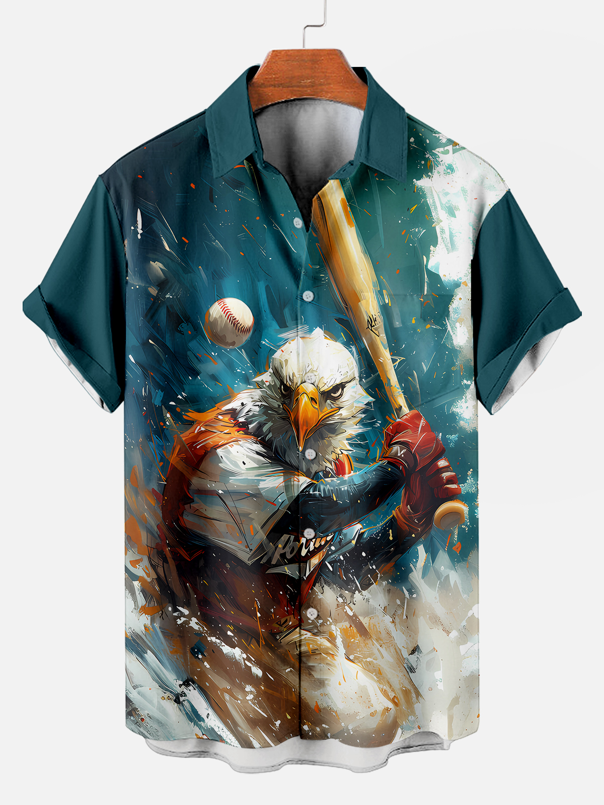 Retro Animal Motion Graphic Short Sleeve Shirt