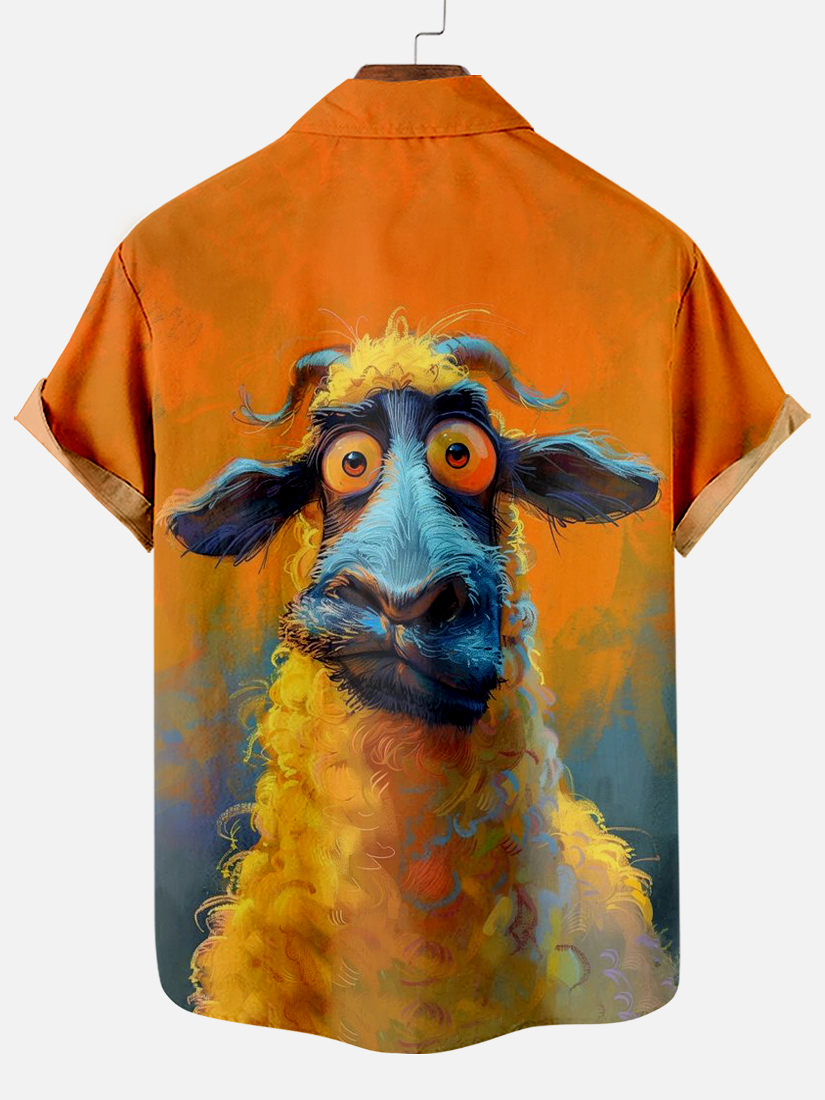Retro Fun Sheep Animal Short Sleeve Shirt