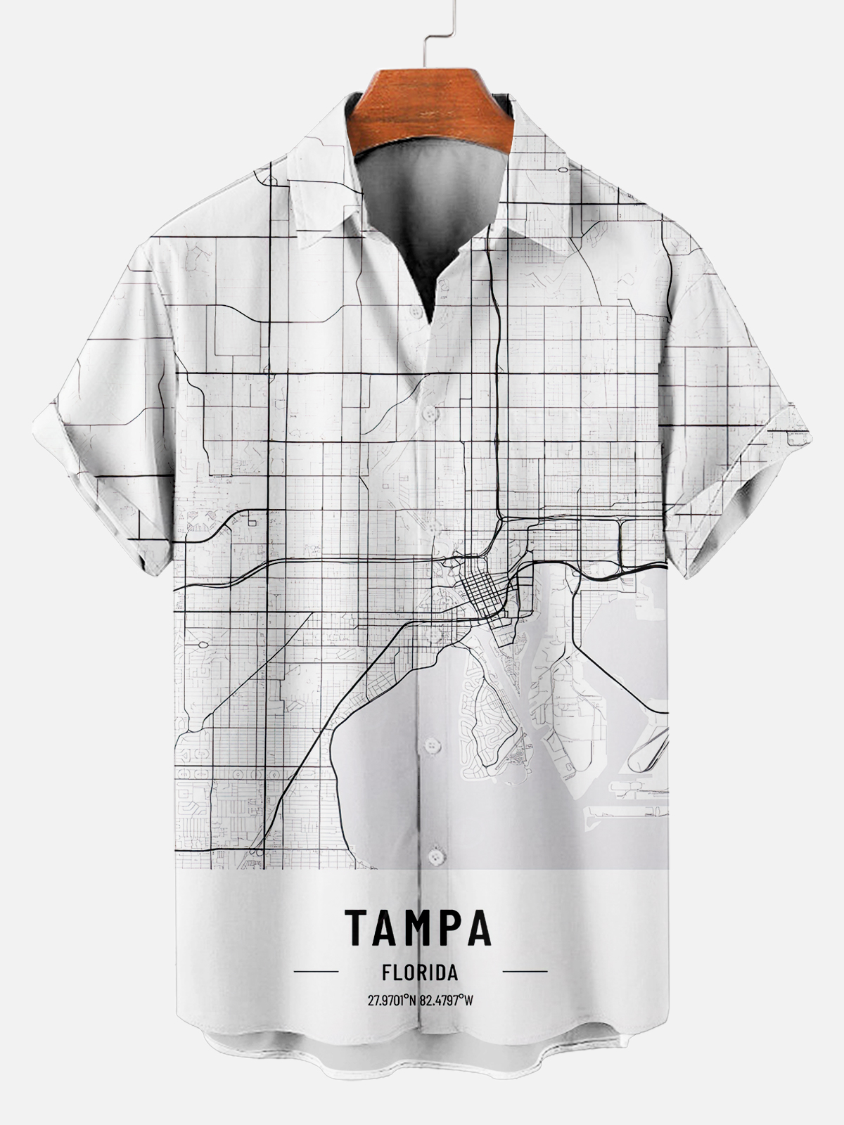 Men's Map Graphic Short Sleeve Shirt